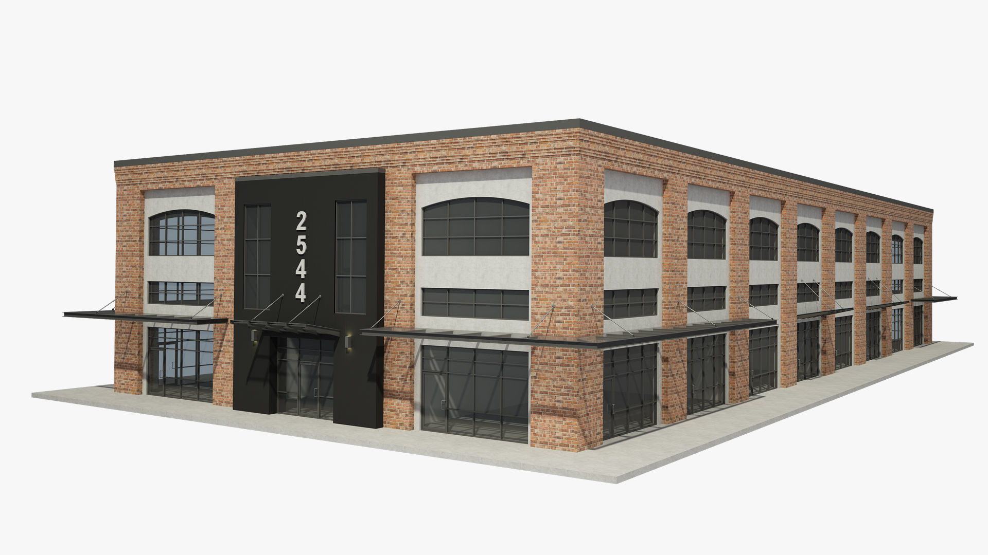 Retail Store Building 3D model_1