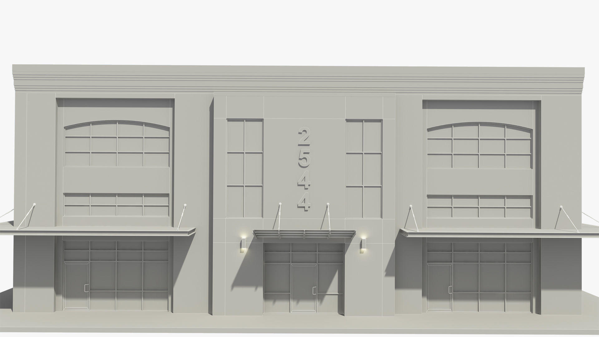 Retail Store Building 3D model_9