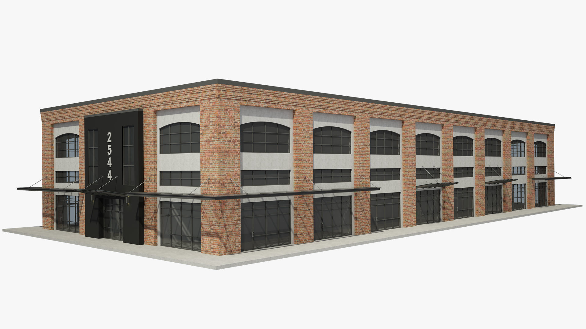 Retail Store Building 3D model_2