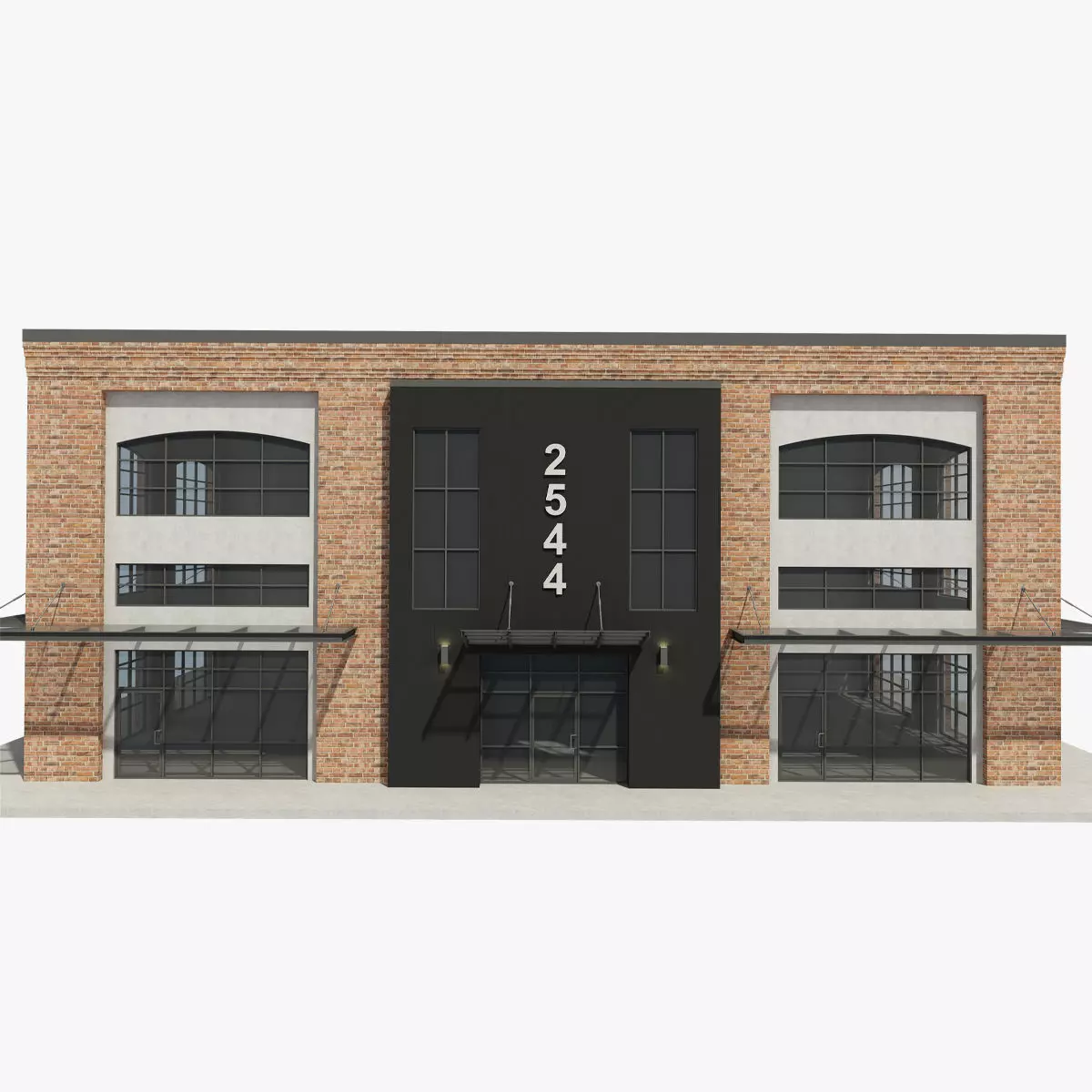 Retail Store Building 3D model_0