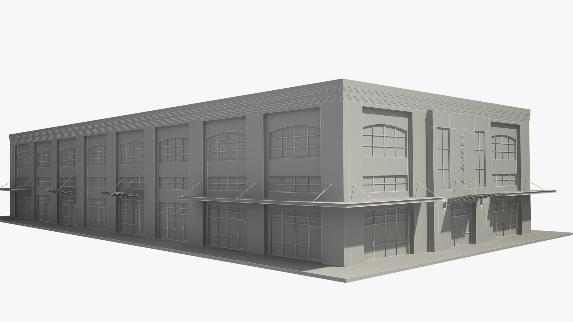 Retail Store Building 3D model_10