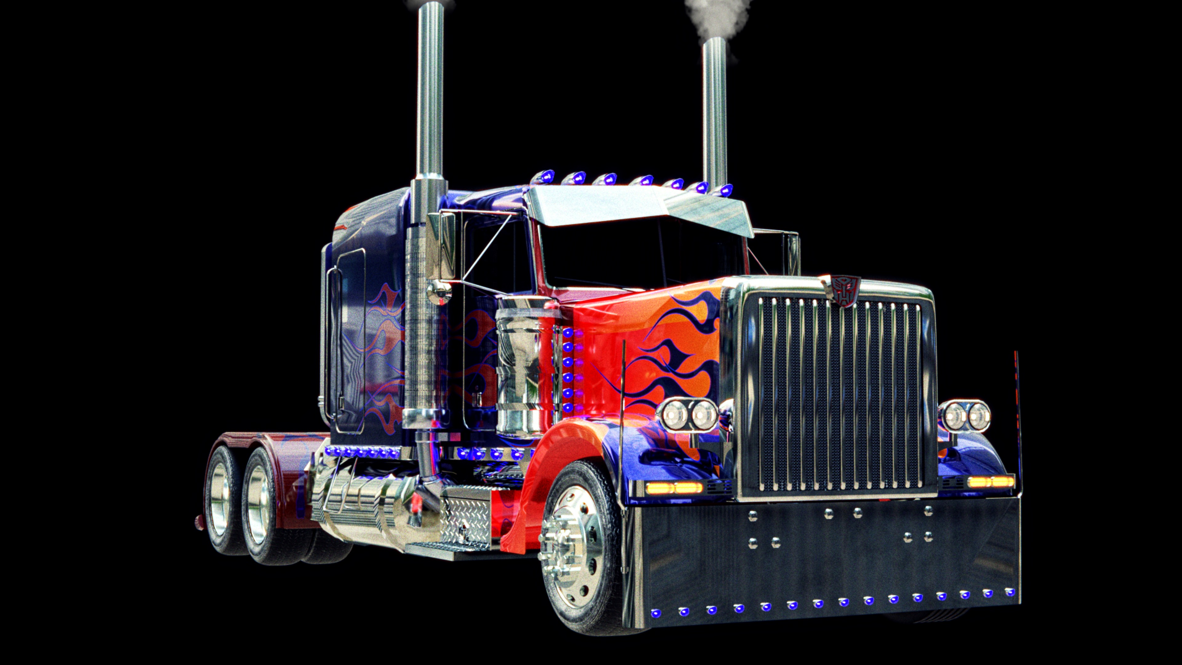 Optimus Prime Truck 1992 peterbilt 379 Transformers Movie 3D model_1