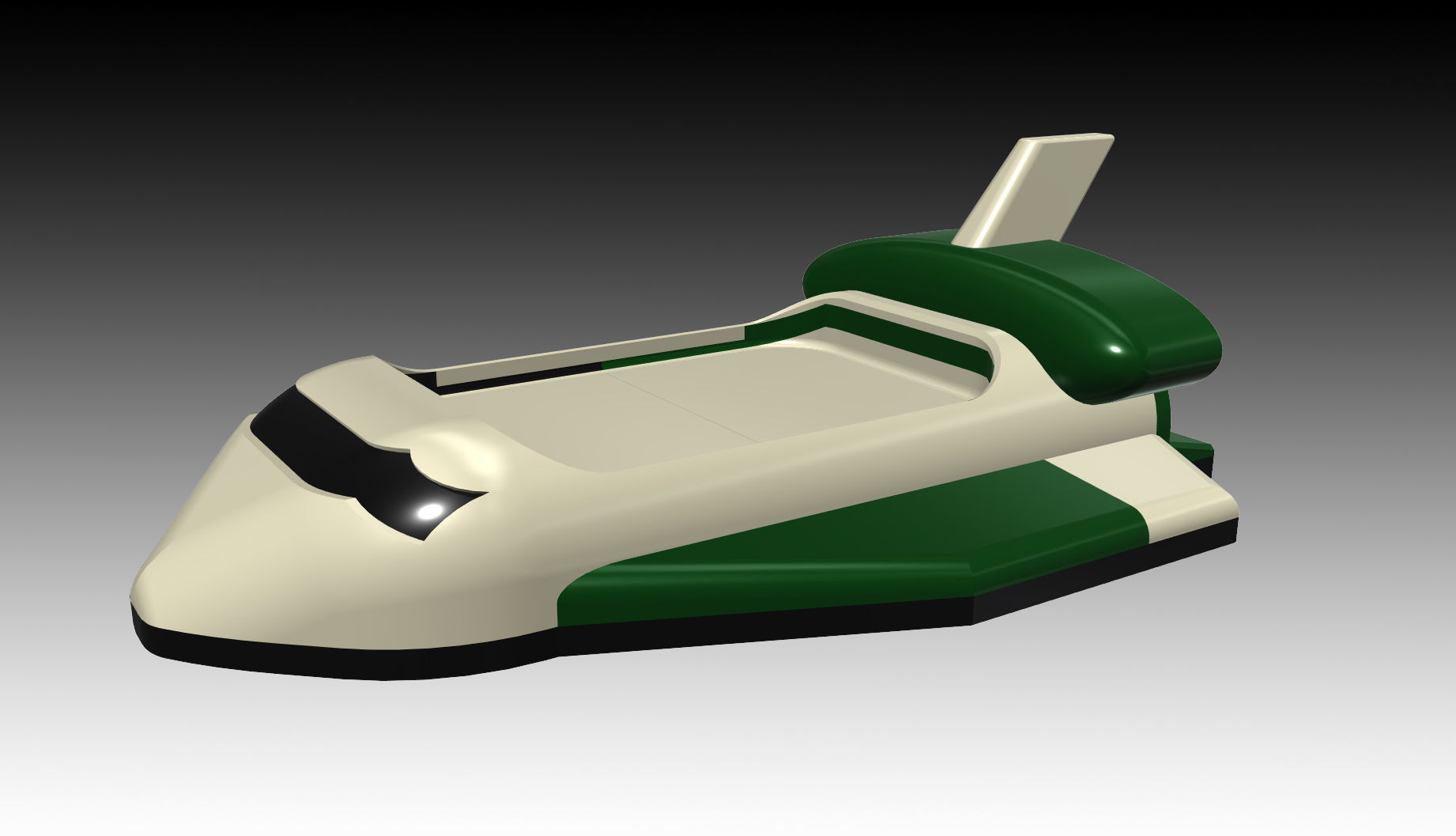 Lunch Plate Space Shuttle 3D print model_1