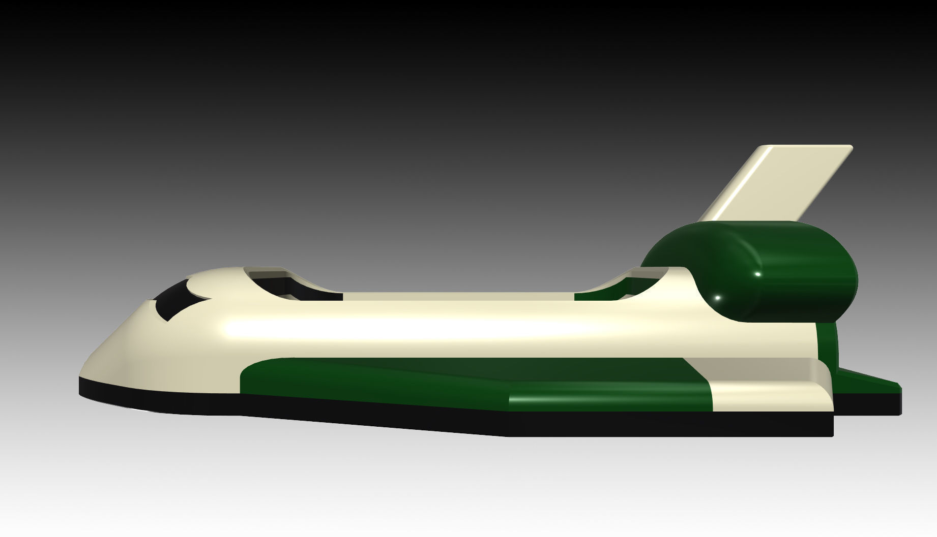 Lunch Plate Space Shuttle 3D print model_3