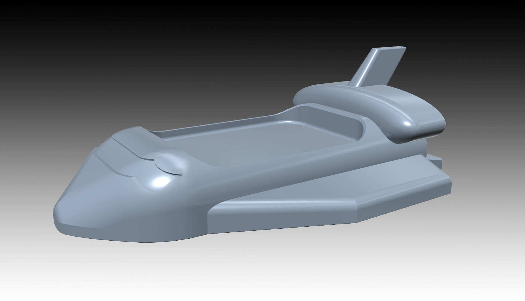 Lunch Plate Space Shuttle 3D print model_8