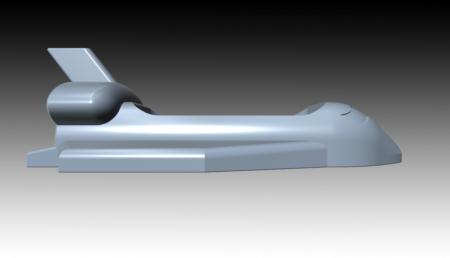 Lunch Plate Space Shuttle 3D print model_11