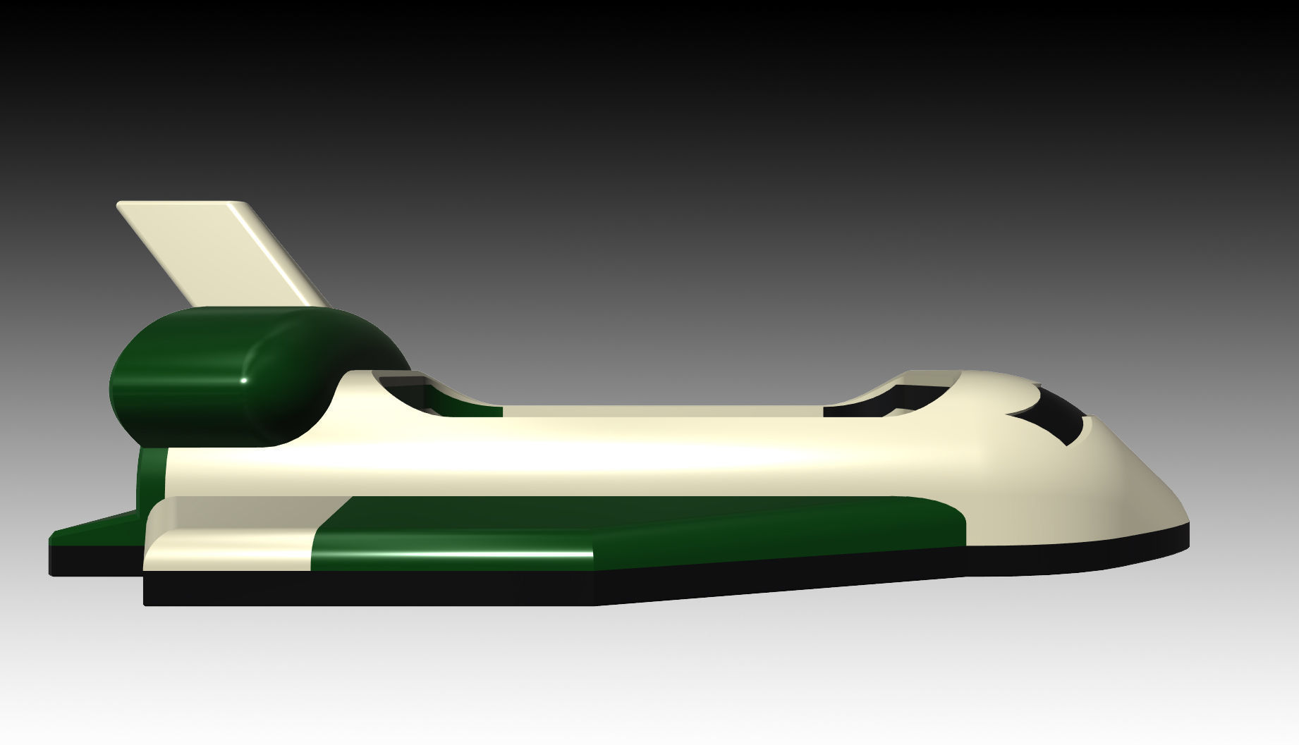 Lunch Plate Space Shuttle 3D print model_5