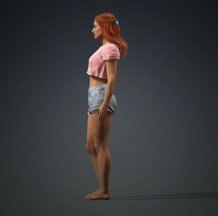 Realistic Female 3D Model 3D model_10