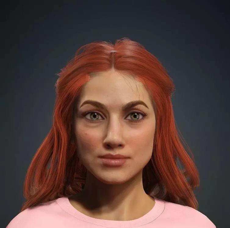 Realistic Female 3D Model 3D model_0