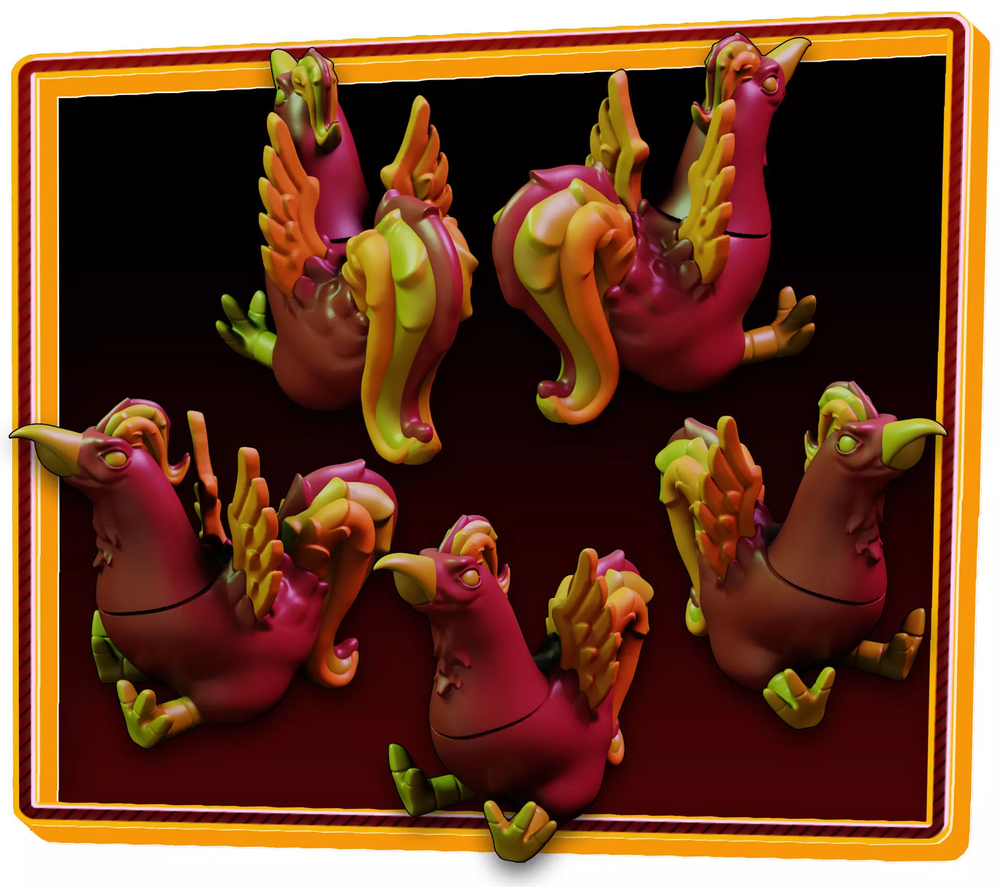 Phoenix Fidget 3D print model_0