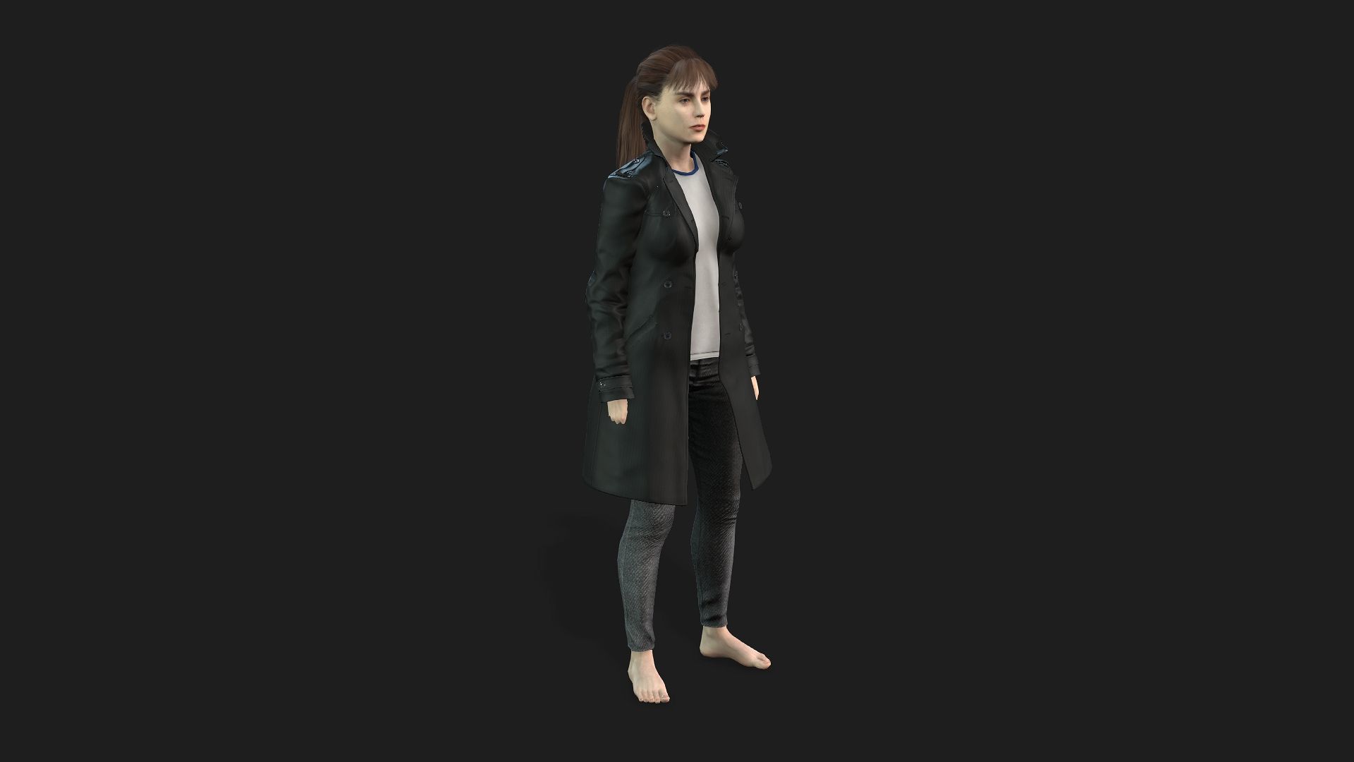Beautiful 3D Girl Character Model 3D model_8