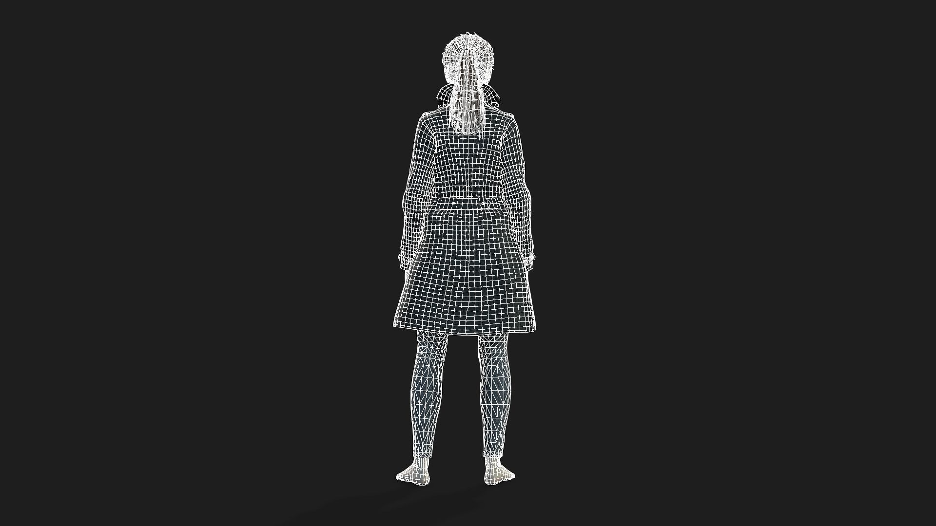 Beautiful 3D Girl Character Model 3D model_17