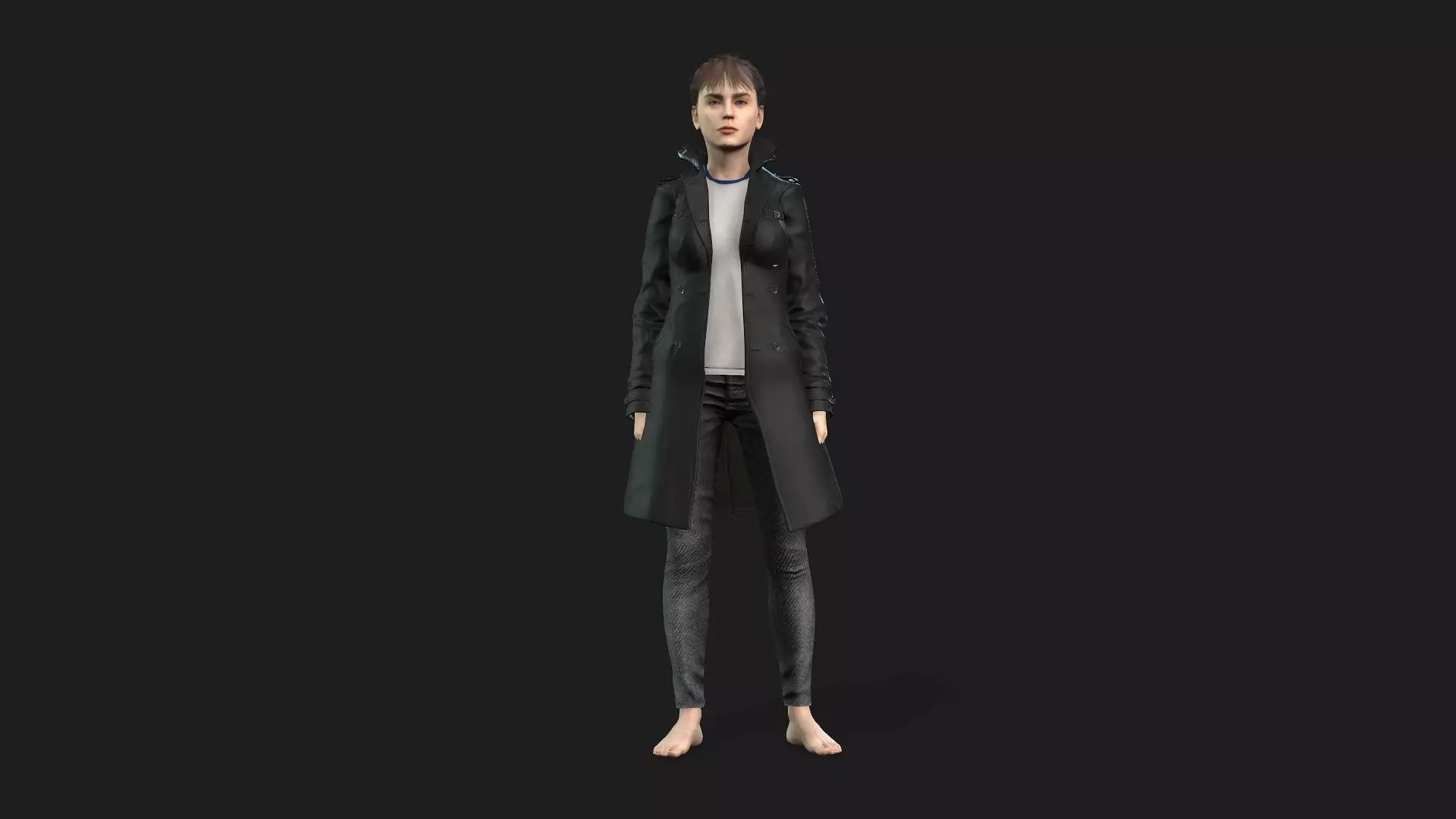 Beautiful 3D Girl Character Model 3D model_0