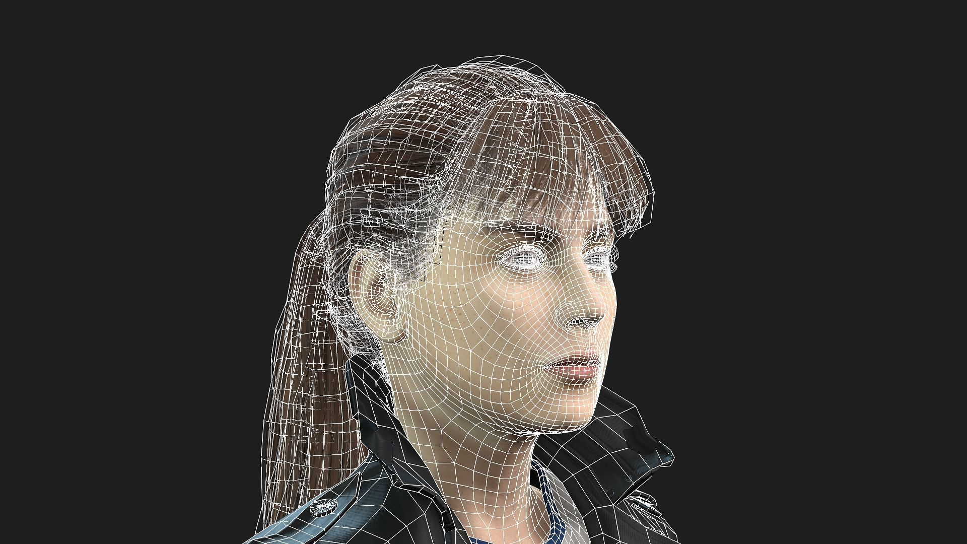 Beautiful 3D Girl Character Model 3D model_21