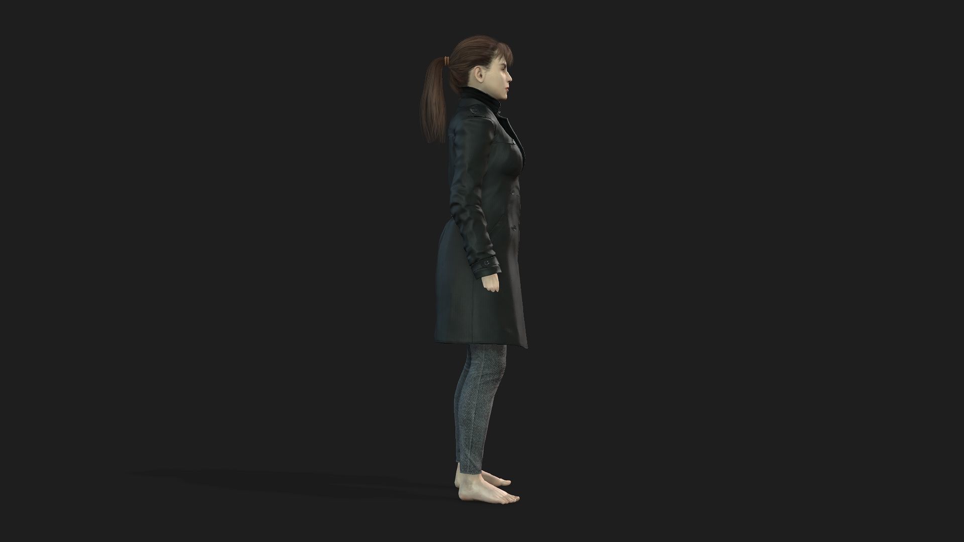 Beautiful 3D Girl Character Model 3D model_2