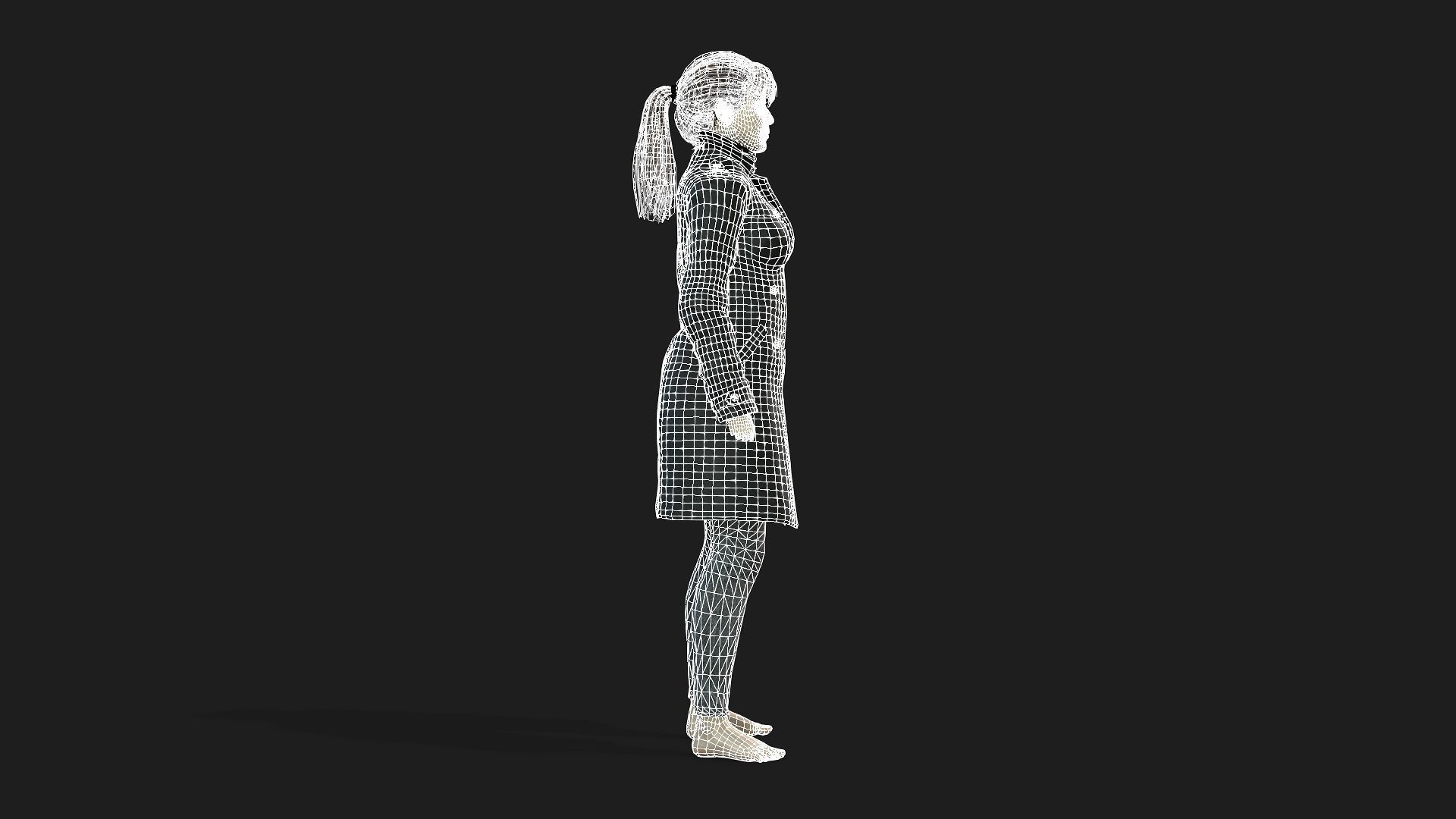Beautiful 3D Girl Character Model 3D model_15