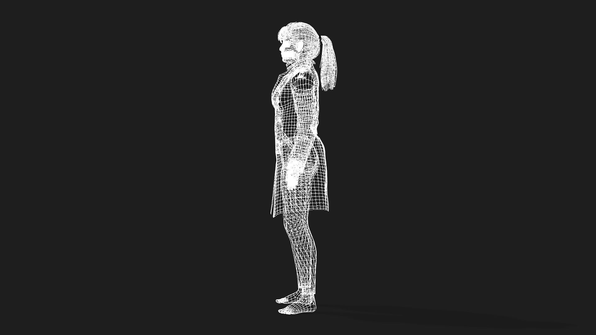 Beautiful 3D Girl Character Model 3D model_12