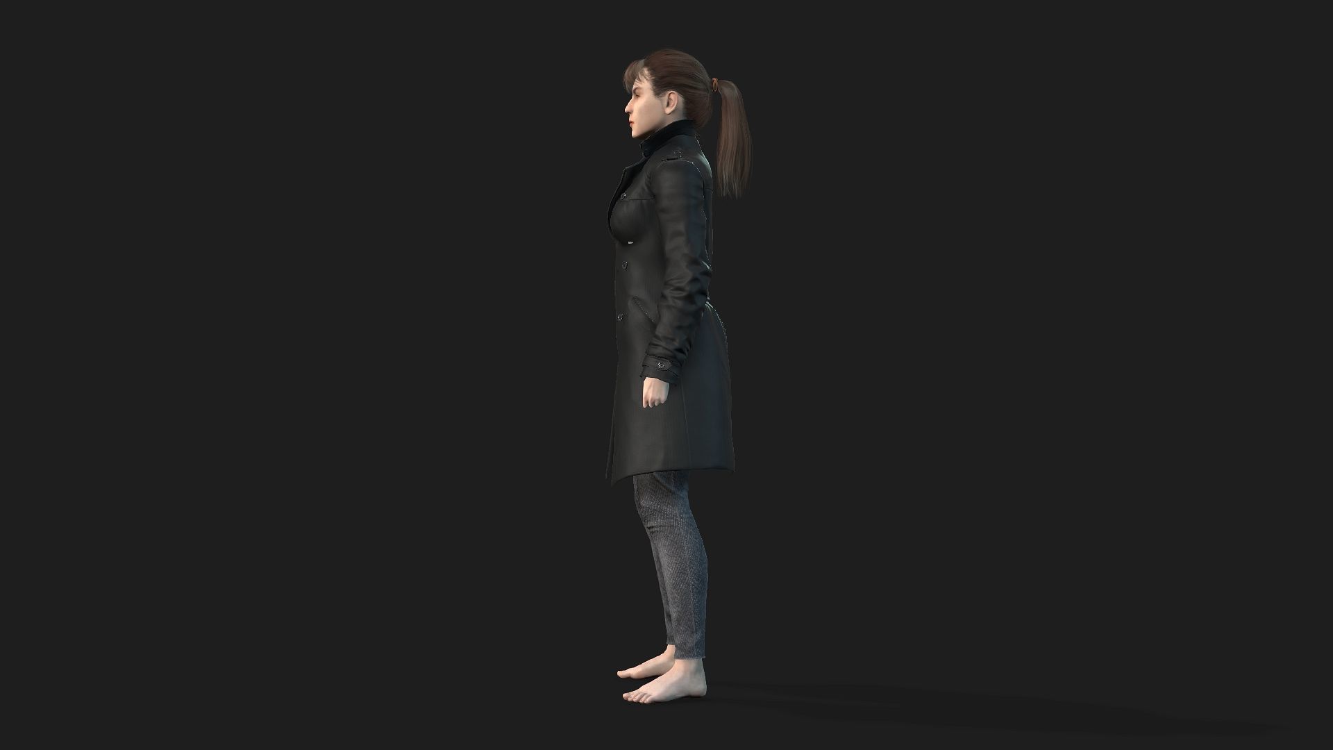 Beautiful 3D Girl Character Model 3D model_3