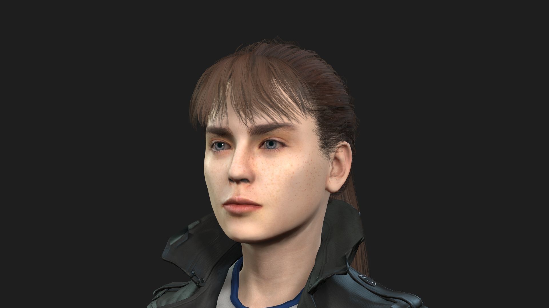 Beautiful 3D Girl Character Model 3D model_6