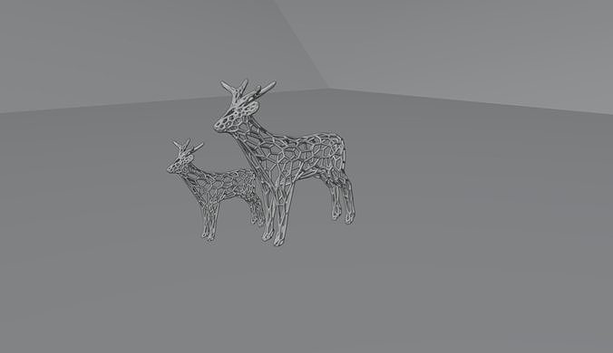 DEER 3D PRINT Free low-poly 3D model