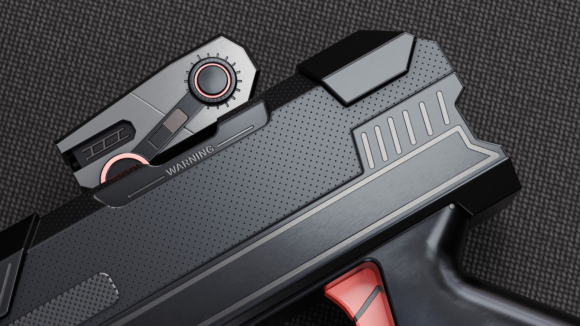 Scifi Gun or Pistol Concept for Game Low-poly 3D model_6