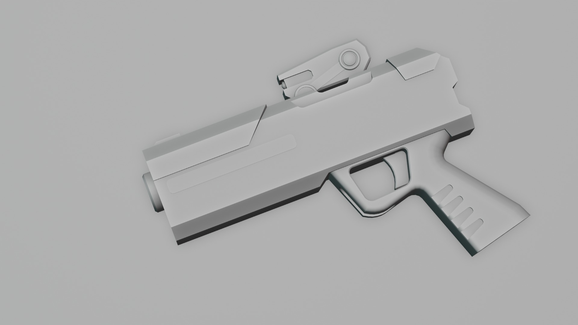 Scifi Gun or Pistol Concept for Game Low-poly 3D model_17