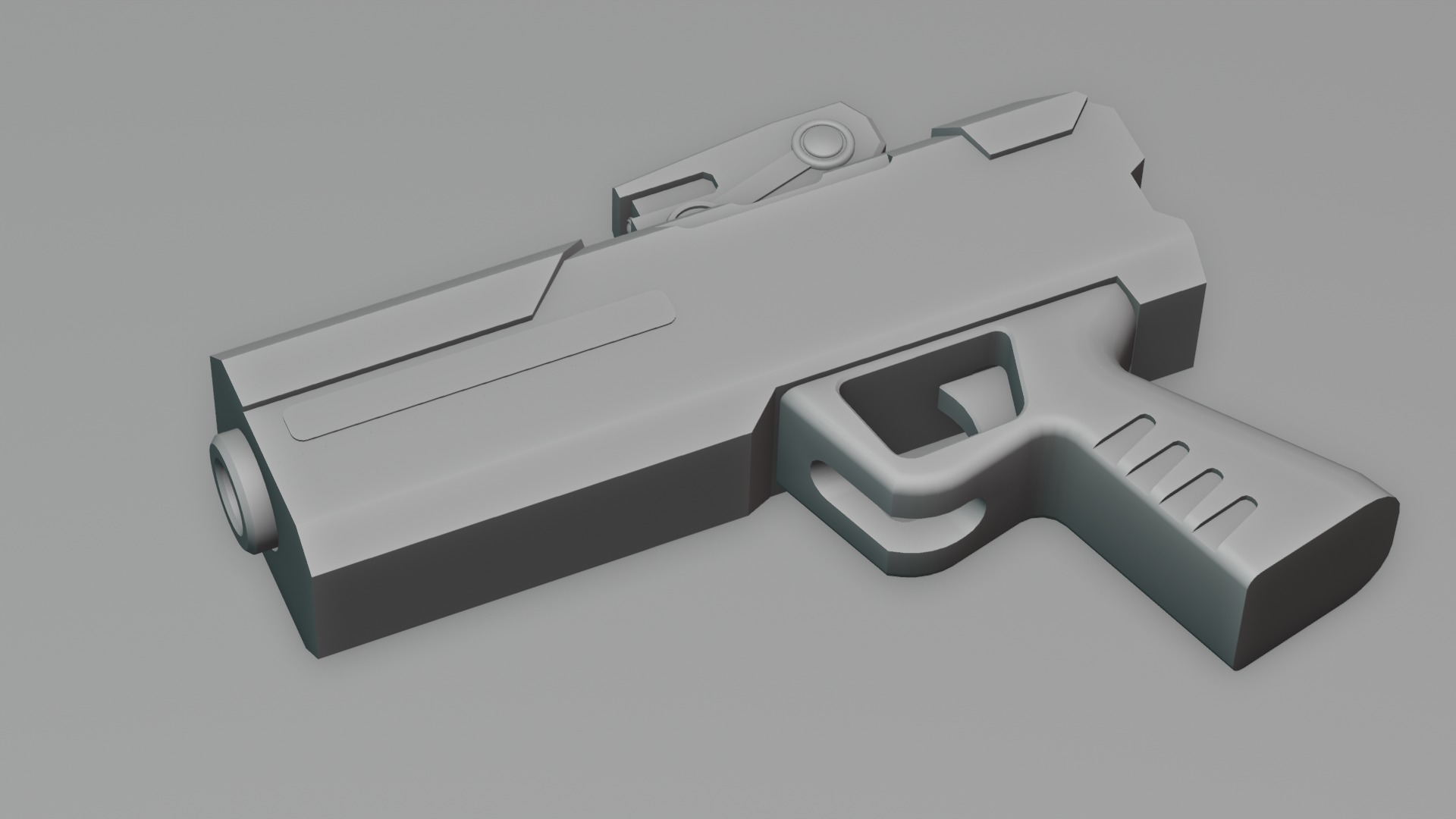 Scifi Gun or Pistol Concept for Game Low-poly 3D model_16