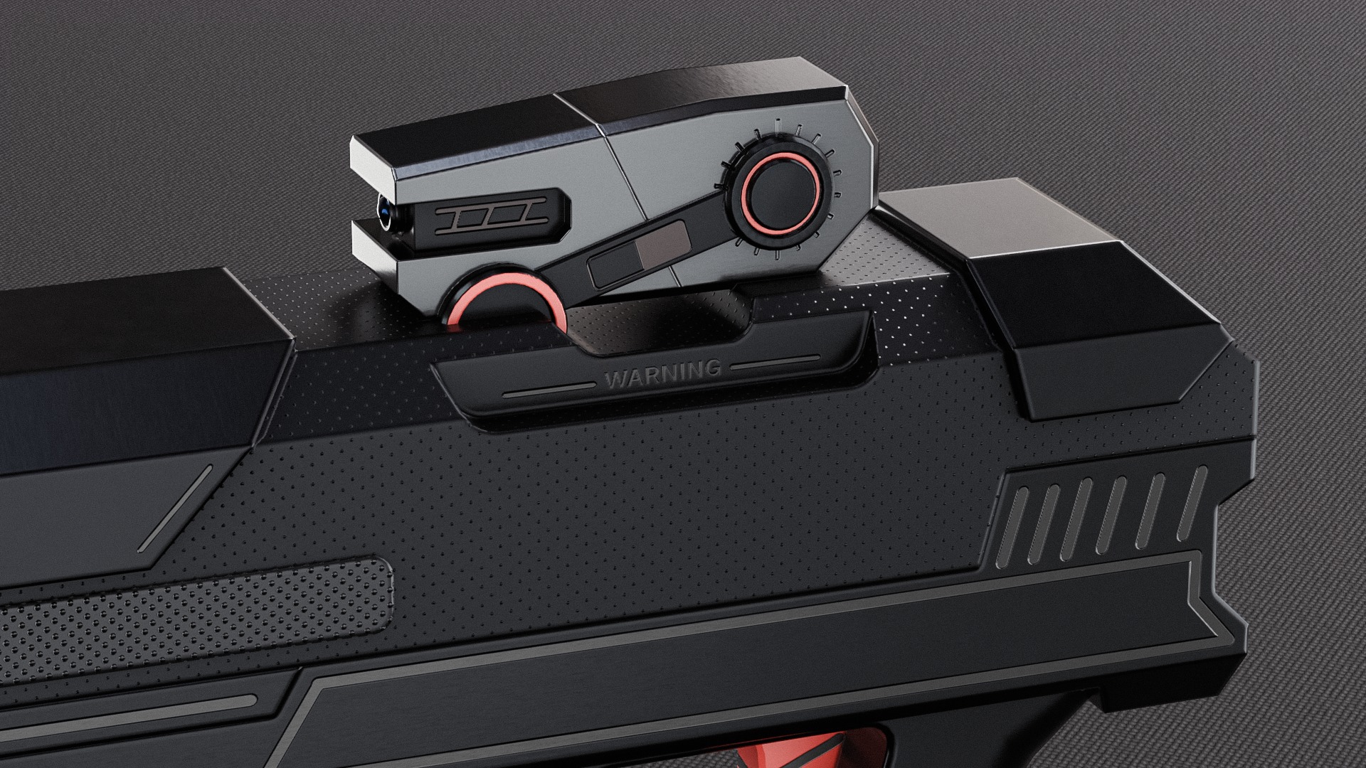 Scifi Gun or Pistol Concept for Game Low-poly 3D model_11