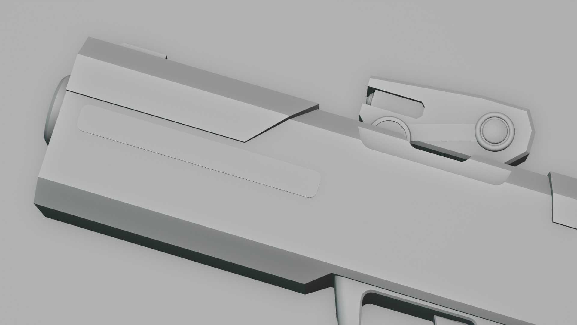 Scifi Gun or Pistol Concept for Game Low-poly 3D model_19