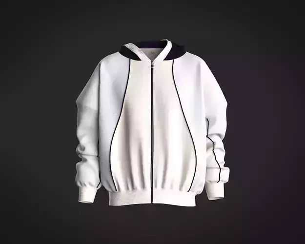 Mens cut and sew color block hoodie