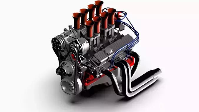 Chevy Small Block V8 Engine 3D model