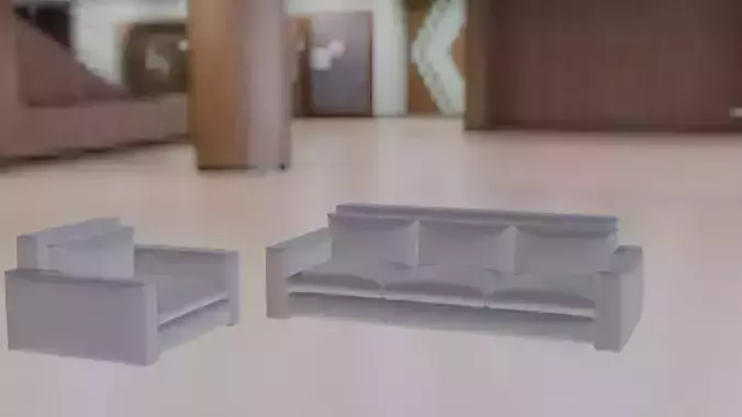 Comfortable Sofa and Armchair for Interior Design