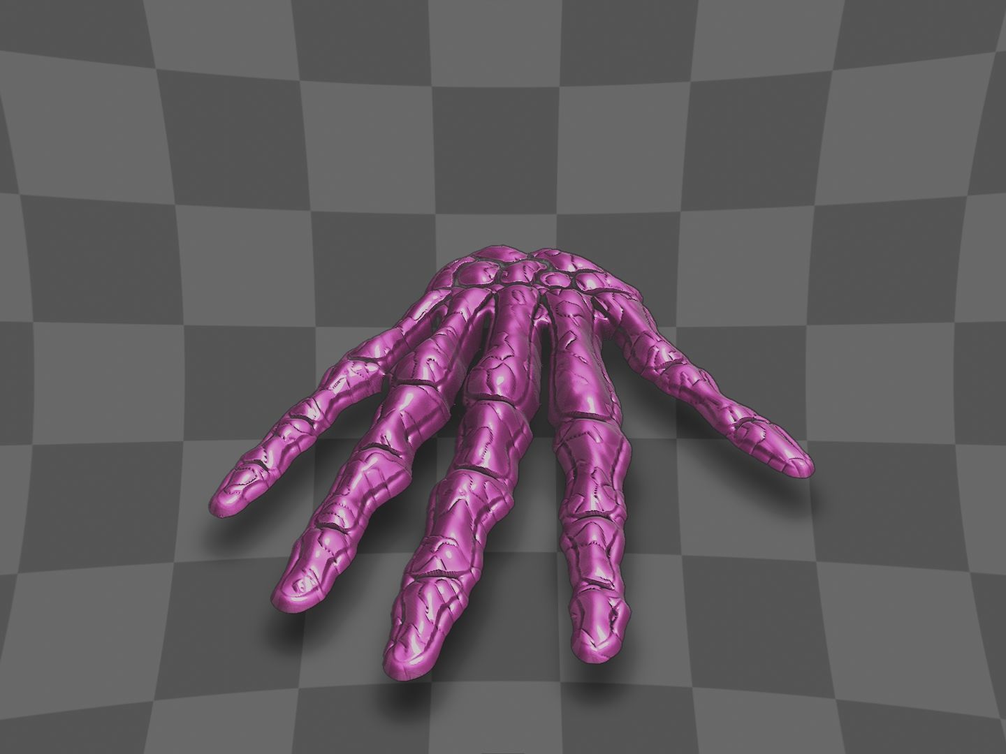 Skull hand for 3D printing 3D print model_3