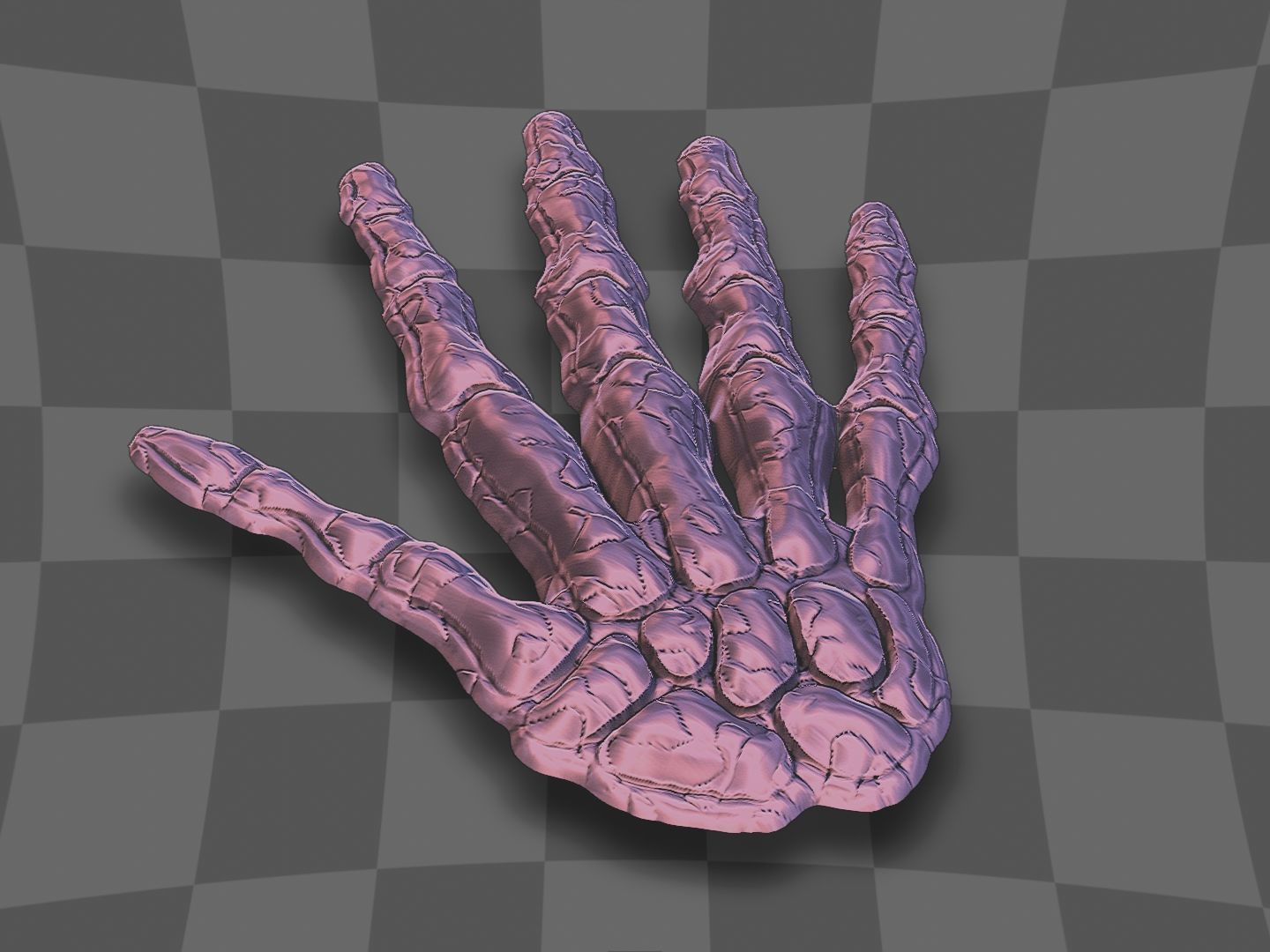 Skull hand for 3D printing 3D print model_4