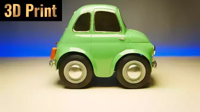 3D printed cute toy car  with suspension
