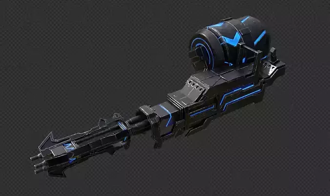 Black Rock Shooter Rock Cannon Rock Gatling Low-poly 3D model