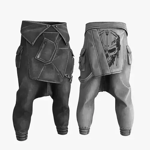 Trousers Jeans 2 Colors Low-poly 3D model
