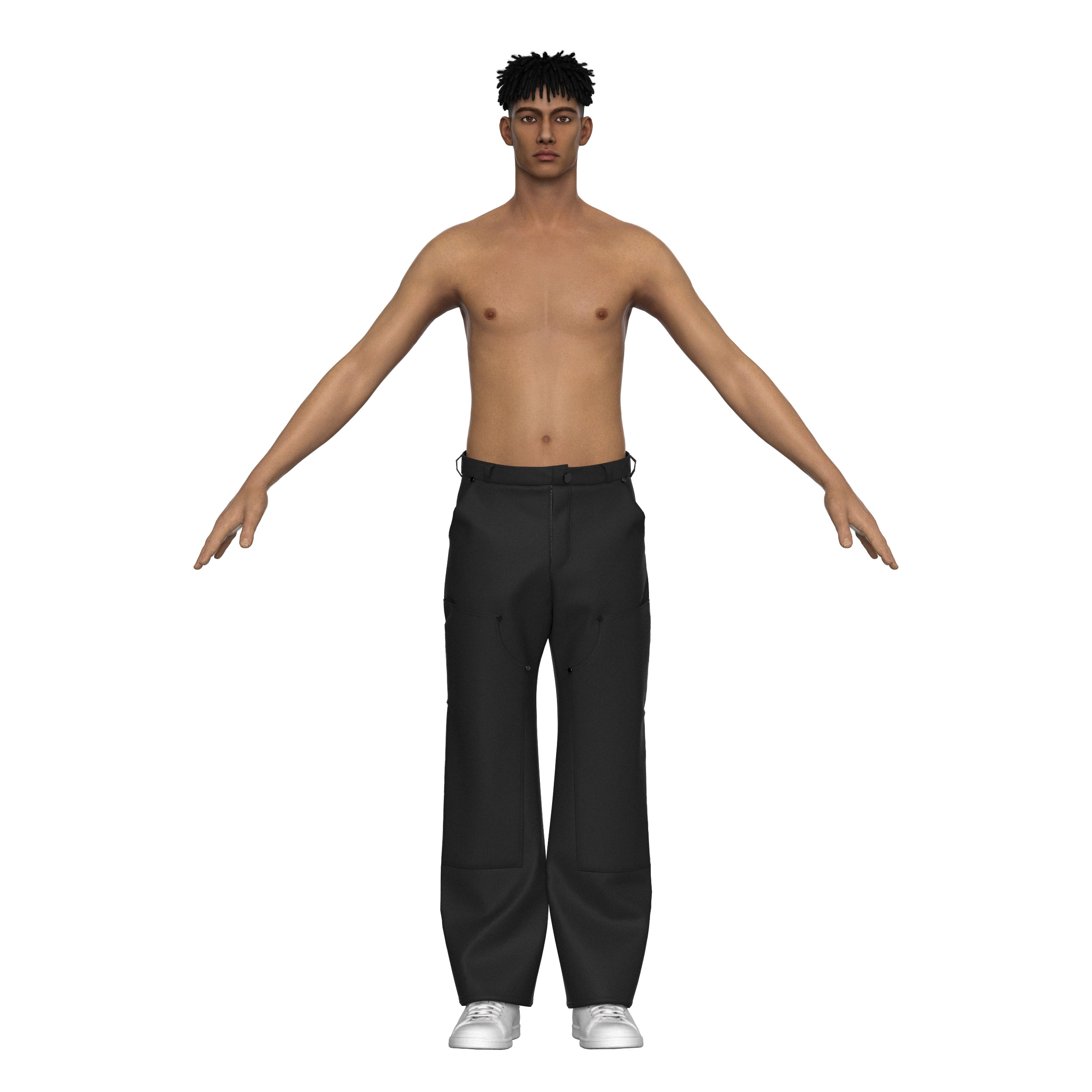 3D Mens Cargo jeans Realistic Clothing Model Clo3D 3D model_8