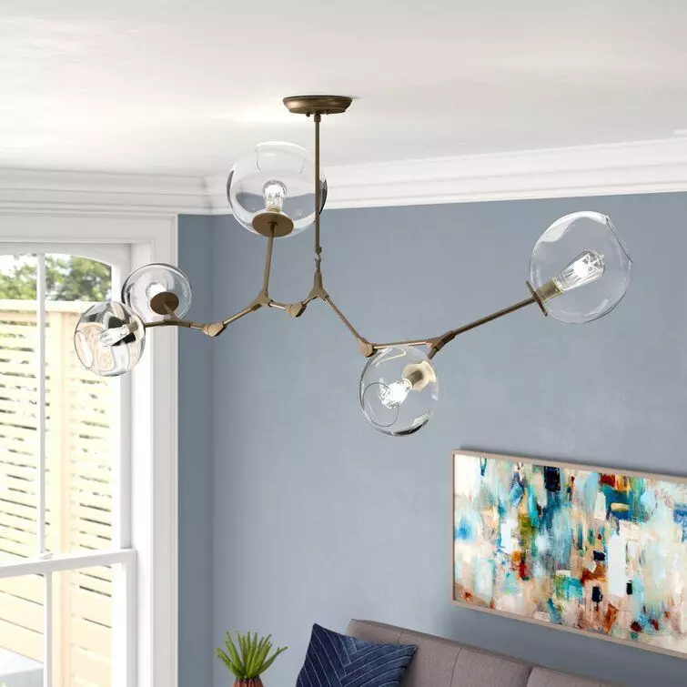 Maclean Light Sputnik Modern Linear Chandelier 3D model