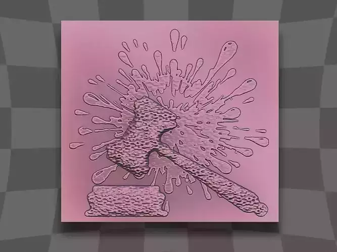Hammer exploding for CNC or printing 3D print model