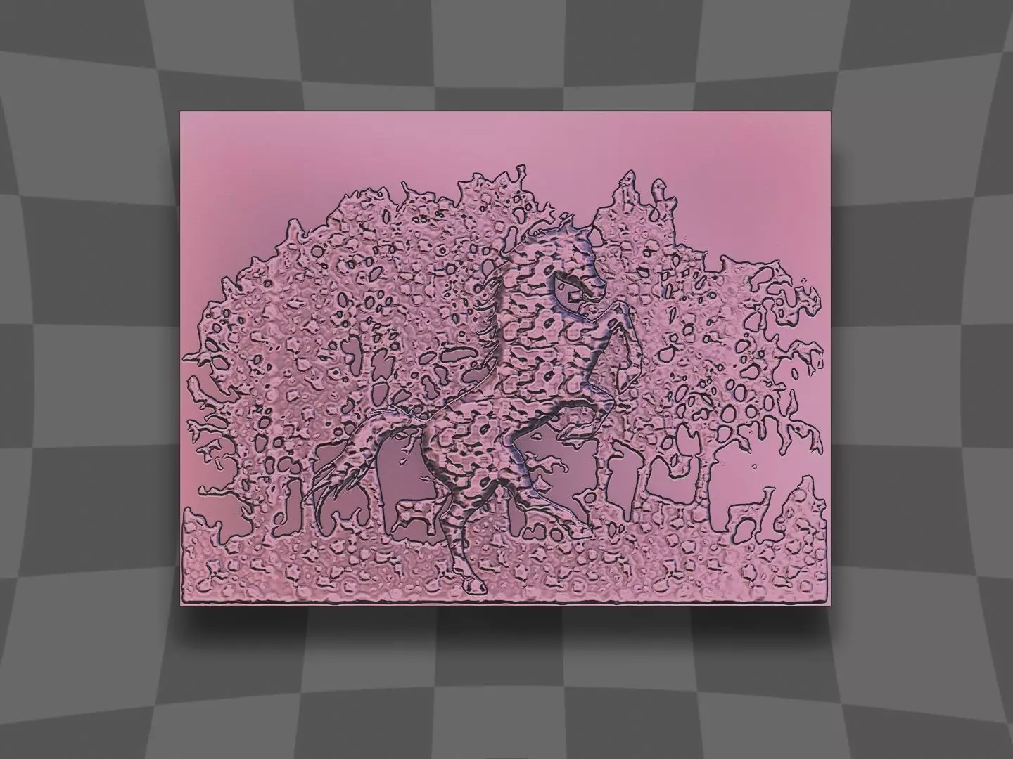 Horse jumping for CNC and 3D printing 3D print model_0