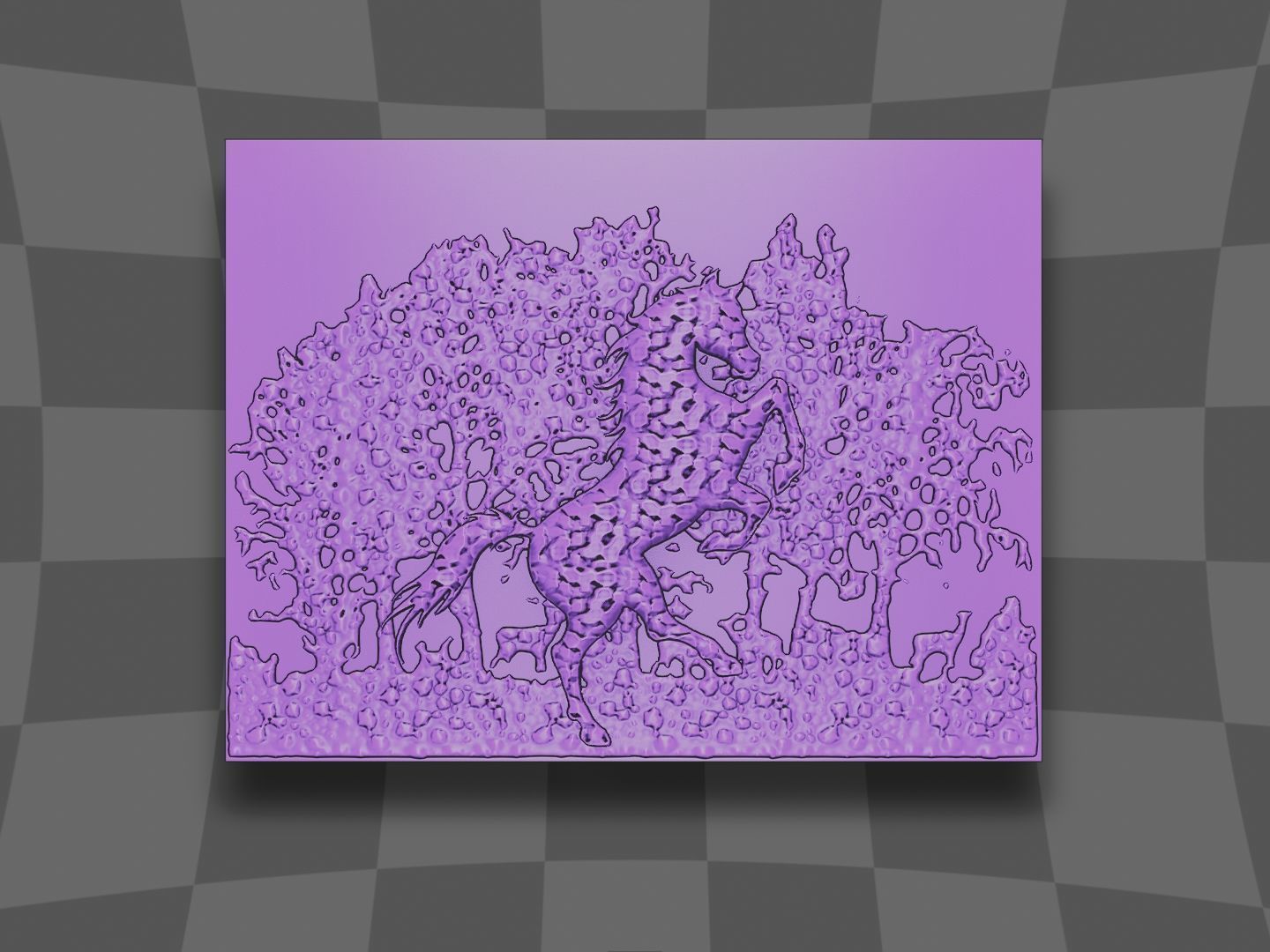 Horse jumping for CNC and 3D printing 3D print model_2