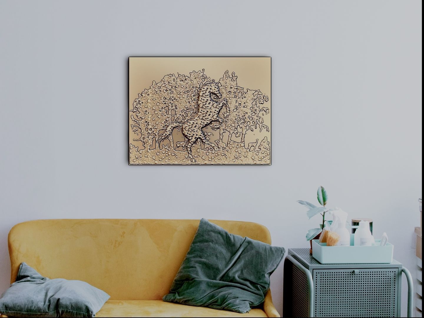 Horse jumping for CNC and 3D printing 3D print model_1