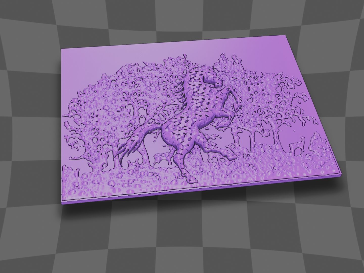 Horse jumping for CNC and 3D printing 3D print model_7