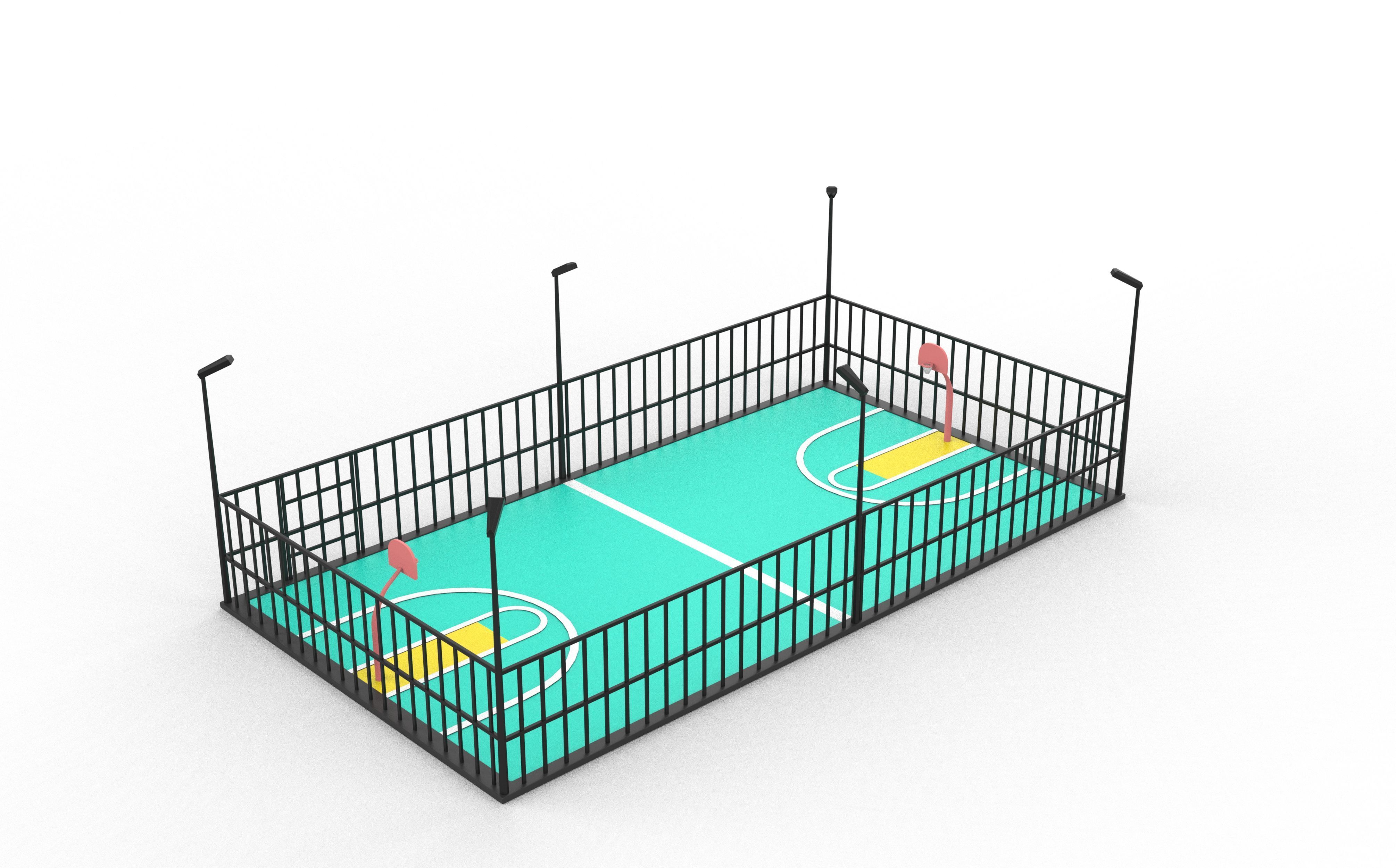 basketball court  3D model_5