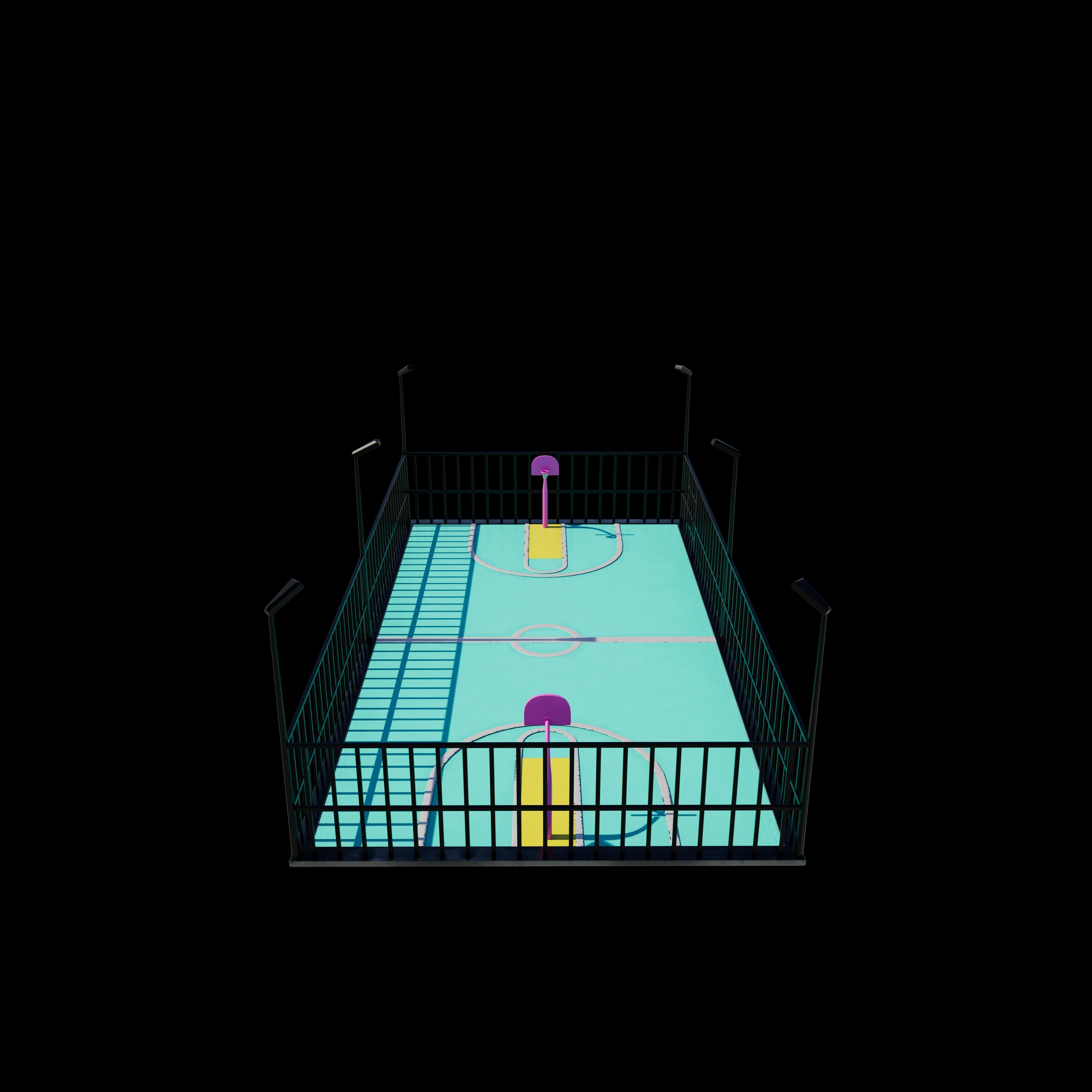 basketball court  3D model_10