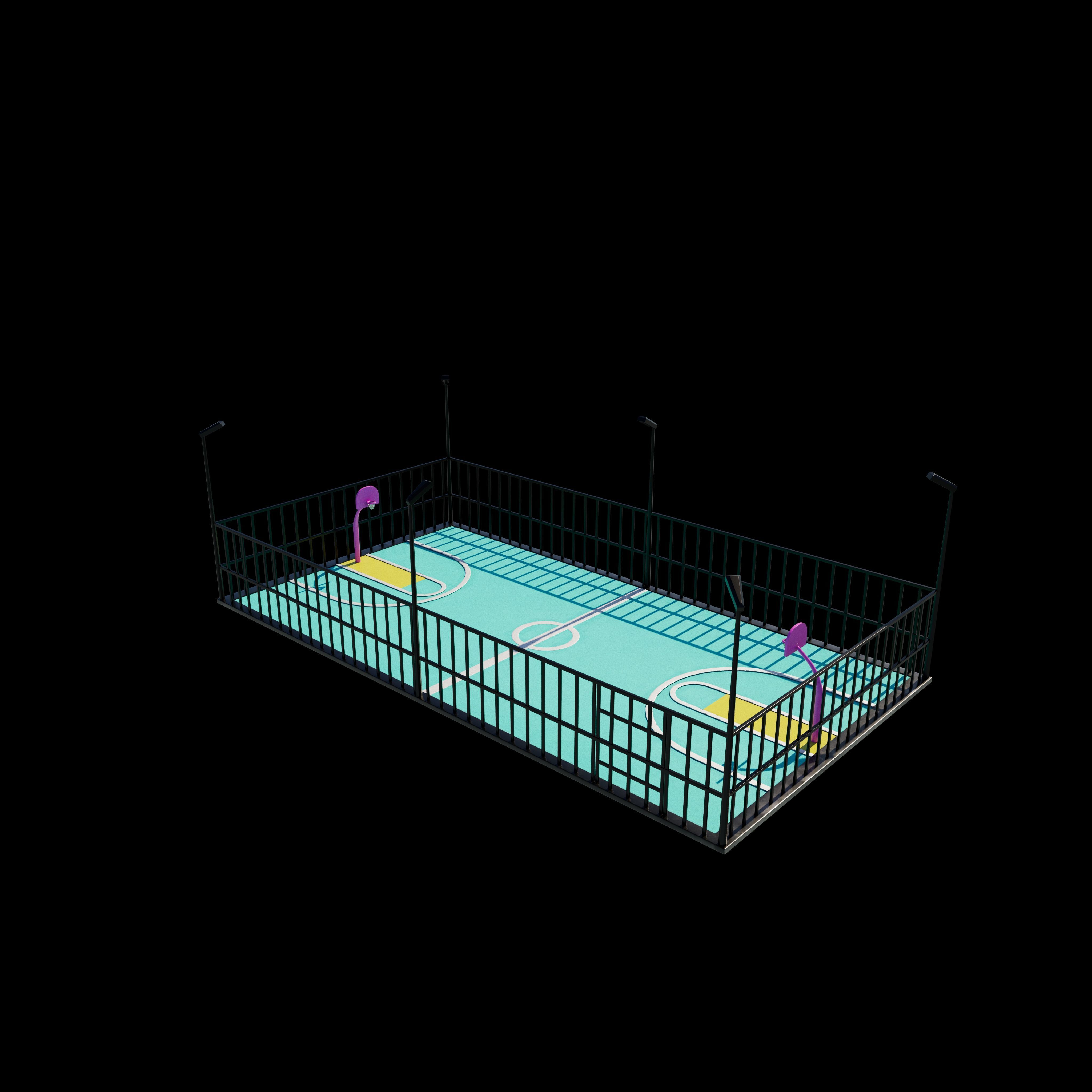 basketball court  3D model_11