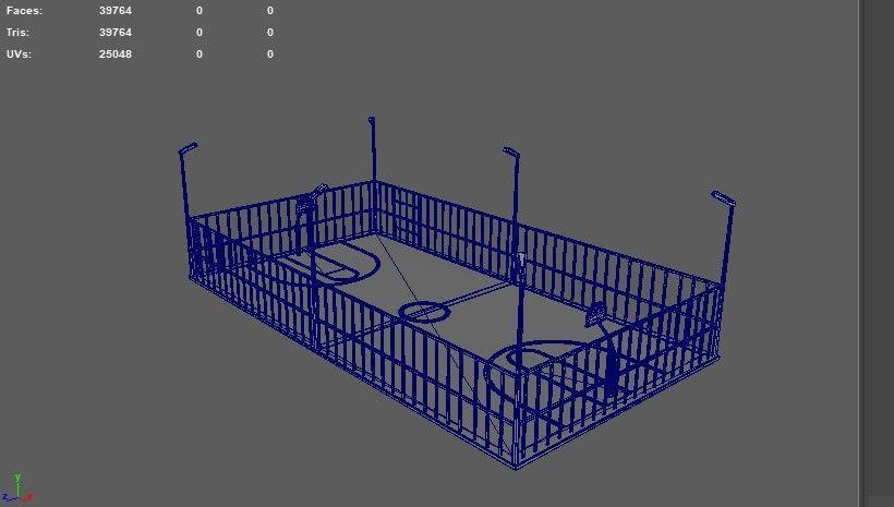 basketball court  3D model_14