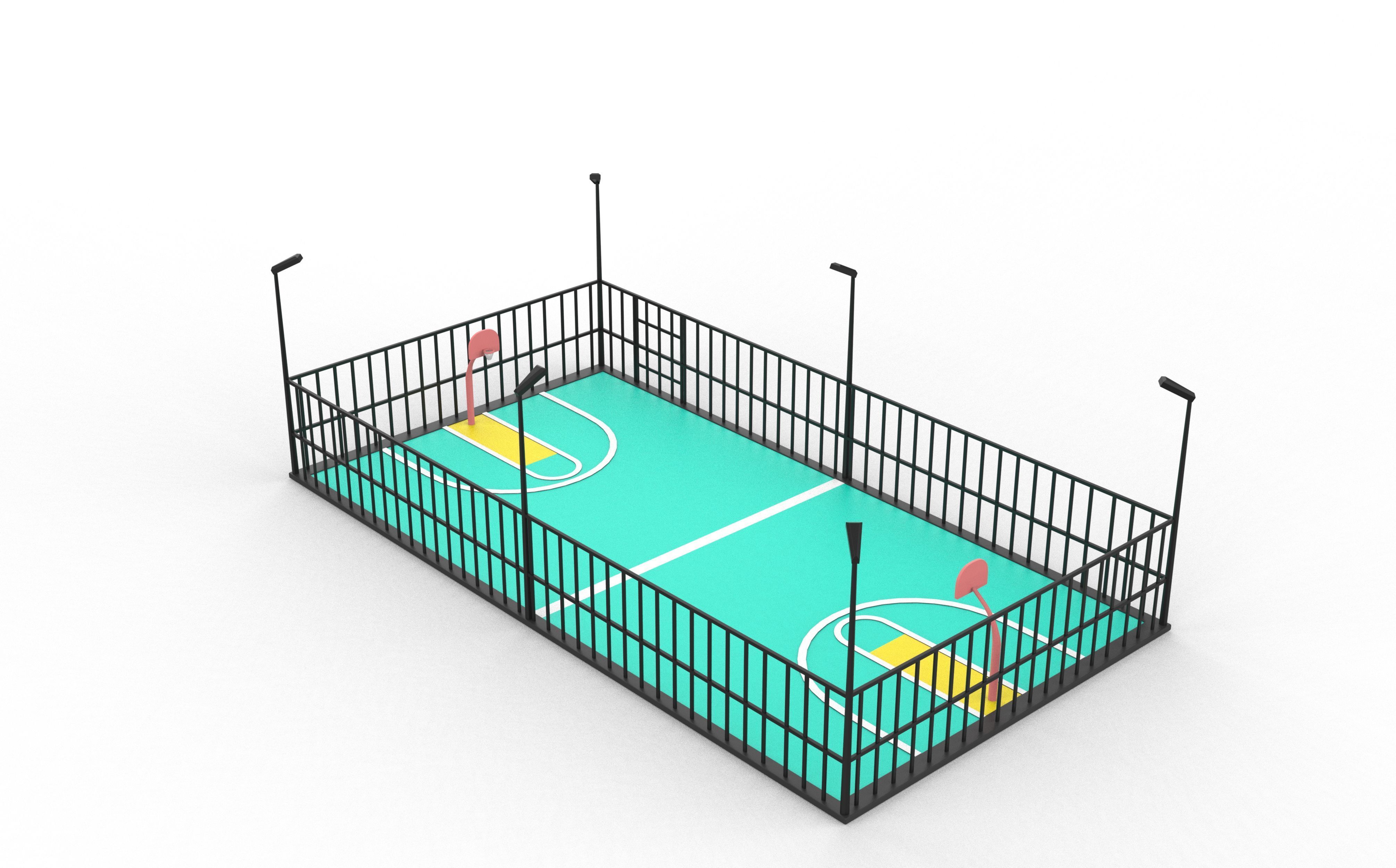 basketball court  3D model_2