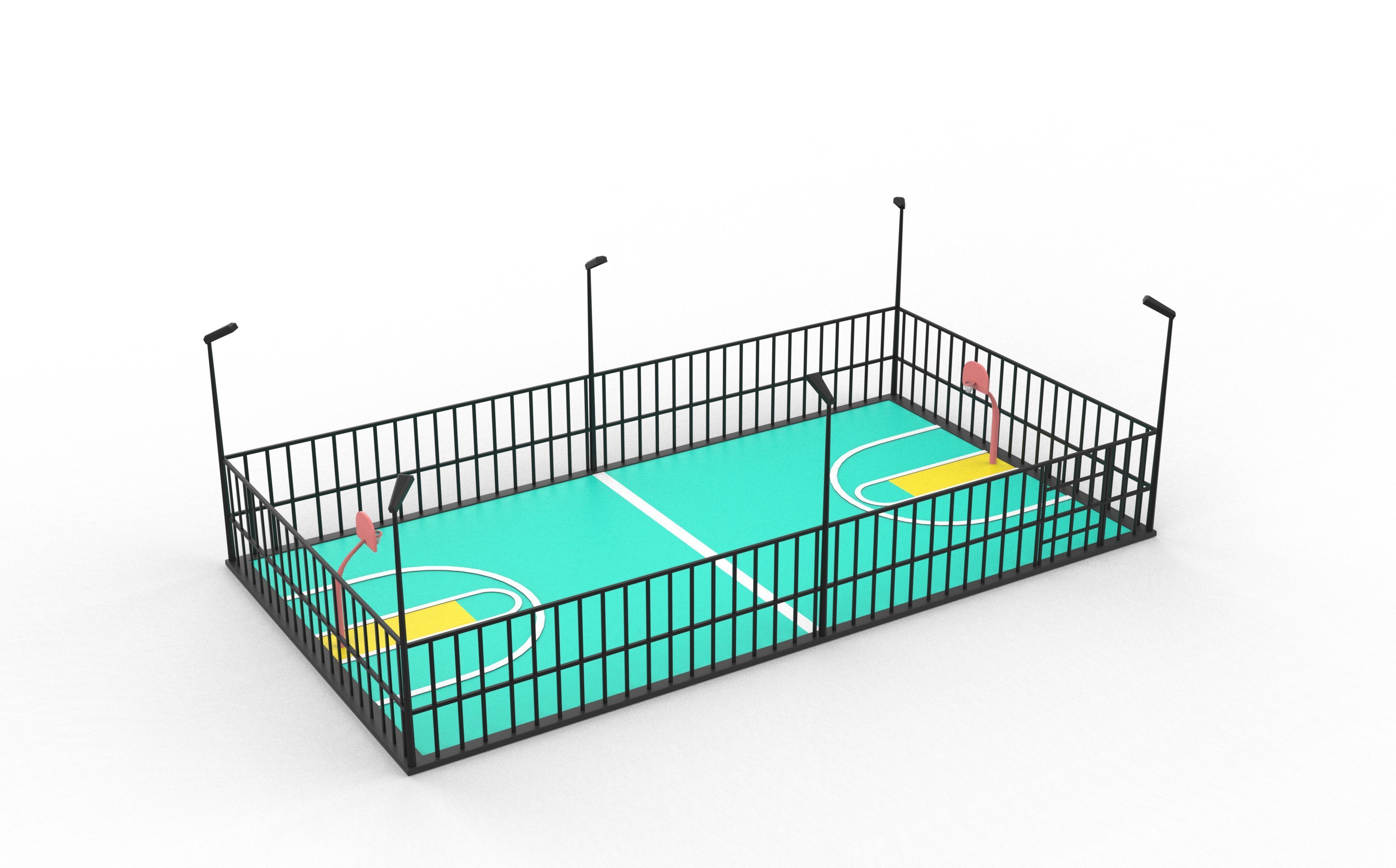 basketball court  3D model_3